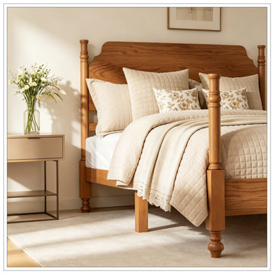 Full Size Spindle Bed Frame with Headboard