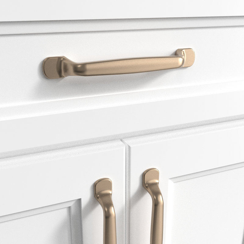 Poignée de porte et de tiroir Ashbury, 6.3, Nickel satiné brossé, 10