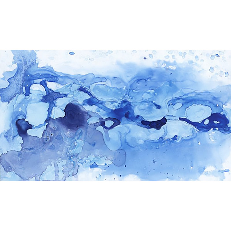 Lagon bleu - peinture sur toile tendue