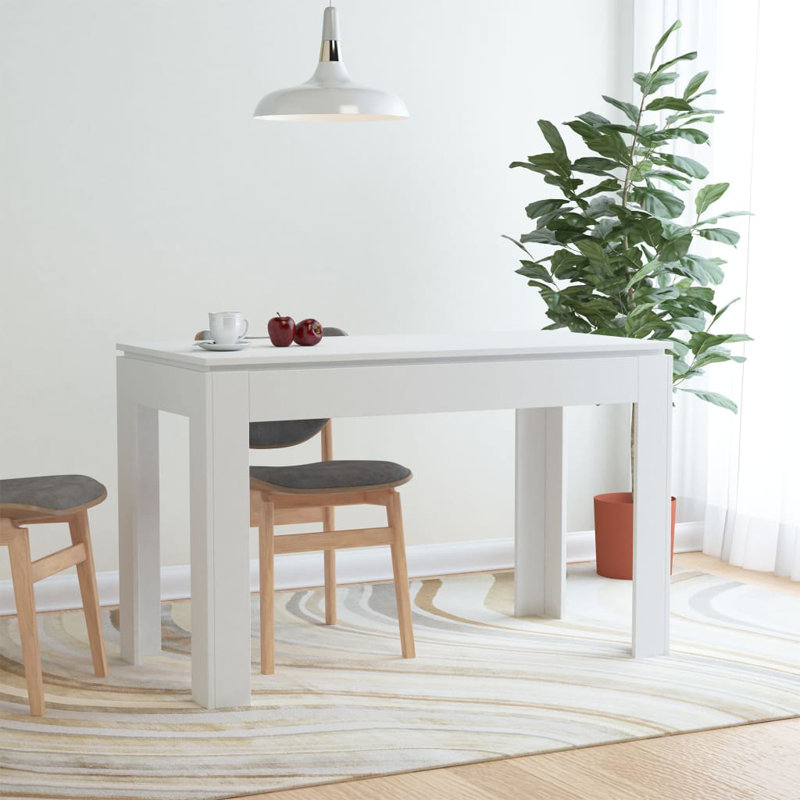 Table de salle à manger, Blanc, H 29,9 po x L 47,2 po x l 23,6 po