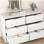 Commode à 6 tiroirs, commode pour chambre à coucher, salon, couloir et entrée Simply Modern - Grande armoire de rangement blanche