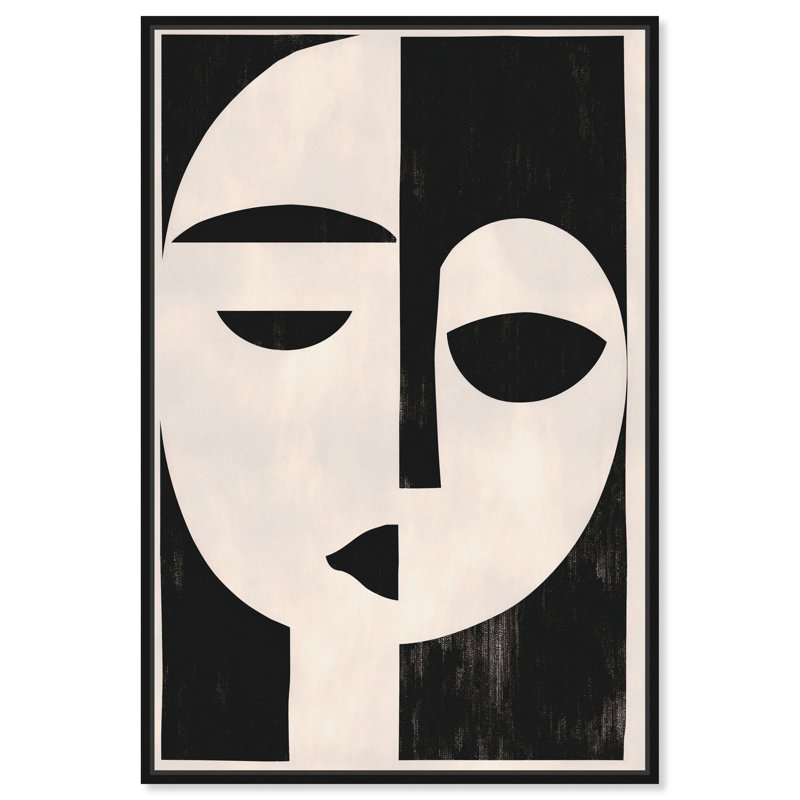«The Mask I» par Art Remedy, Cadre flottant, H 16 po x l 11 po, Noir