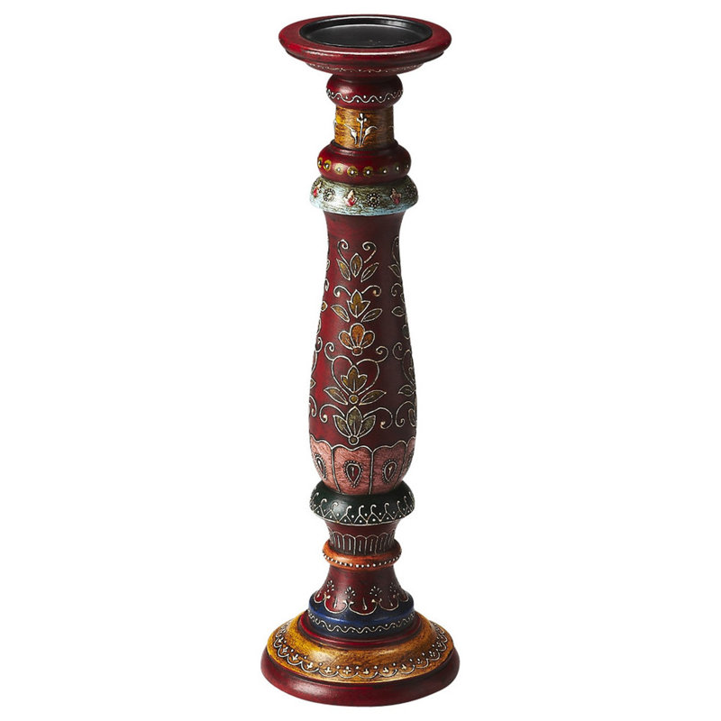 Amaron 18" Wood Tabletop Candlestick