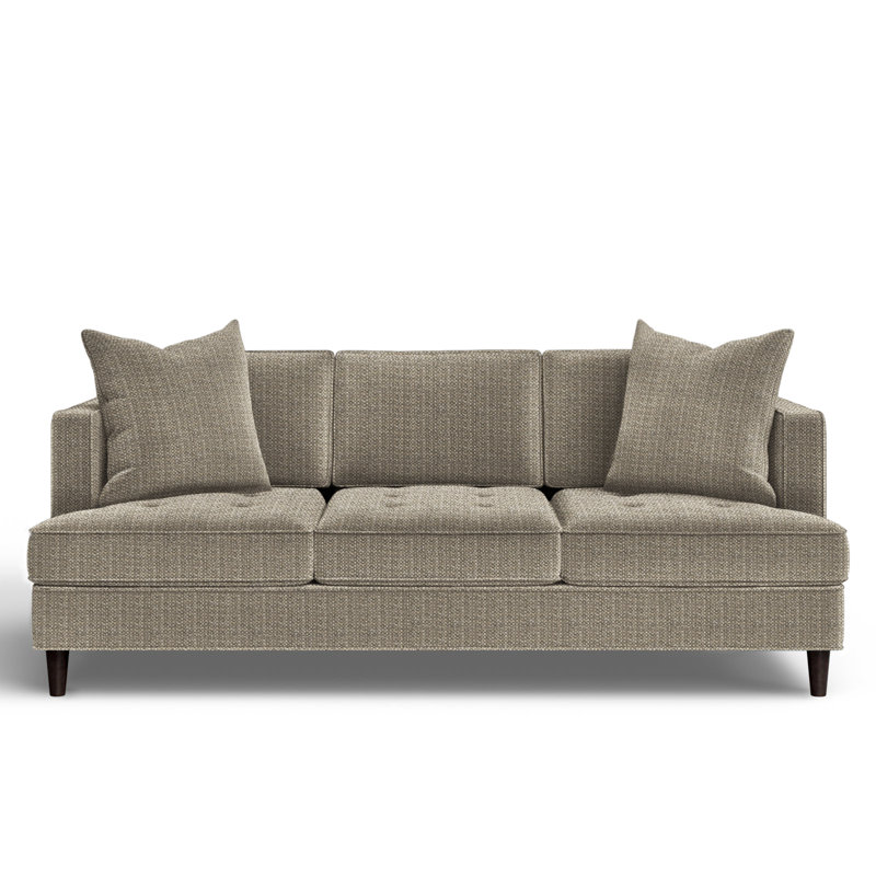 Canapé à accoudoirs encastrés avec coussins réversibles 84 po Burkouer, Vibe Haze chenille