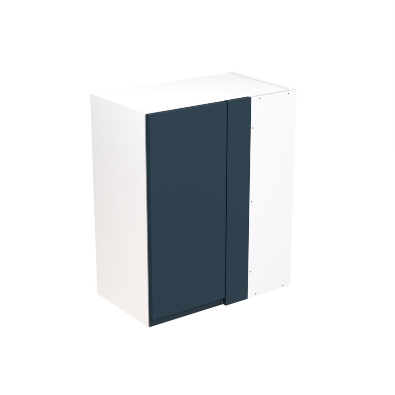 KitchenKit Flatpack J Pull Matt Wall Unit Blind Corner, Indigo Blue