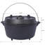 Cocotte en fonte pré-culottée avec couvercle à poêle, pieds, robuste et profonde, idéale pour le camping, la cuisine au feu de camp, le barbecue et la pâtisserie, 8 litres-135870543