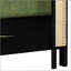 Structure de lit grand avec tête de lit verte, aucun sommier requis, mobilier de chambre moderne et élégant-1357460943