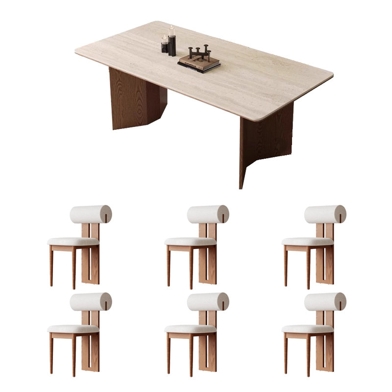 Table et chaise de salle à manger simple Simple Home, Brun, H 29,5 po x L 55,1 po x l 31,4 po