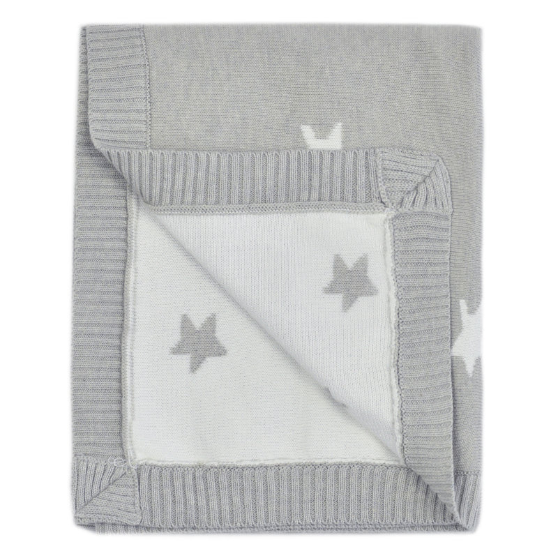 Couverture pour bébé 100% coton Dillman, gris