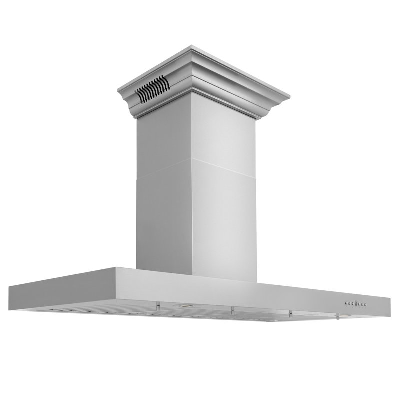 30 po Hotte murale avec évent Zline Crownsound ™ avec haut-parleurs Bluetooth intégrés, Acier inoxydable, 36"