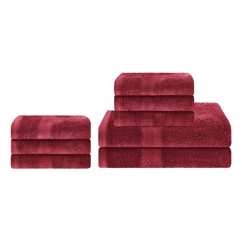 Scholz 8-Piece Cotton Blend Towel Set, Crimson