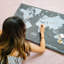«World Push Pin Travel Destination Map», impression sur toile tendue-1983119240