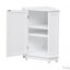 Armoire de salle de bain avec rangement en coin triangulaire avec tablettes réglables, panneau de fibres à densité moyenne moderne pour une utilisation efficace de l'espace-1040793513