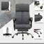 4 fauteuils inclinables chauffants avec hauteur réglable, cuir synthétique, roulettes pivotantes, gris pour la détente en cuir Office 4, chauffant, gris, avec roulettes