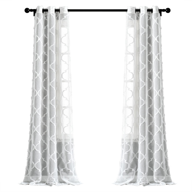 Sheer Curtain, Width 97 x Drop 241 cm, White
