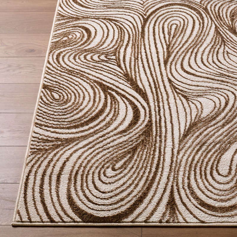 ELLE Decor X Livabliss Grenelle Machine Woven Rug, Rectangle 7'10" x 10', Brown