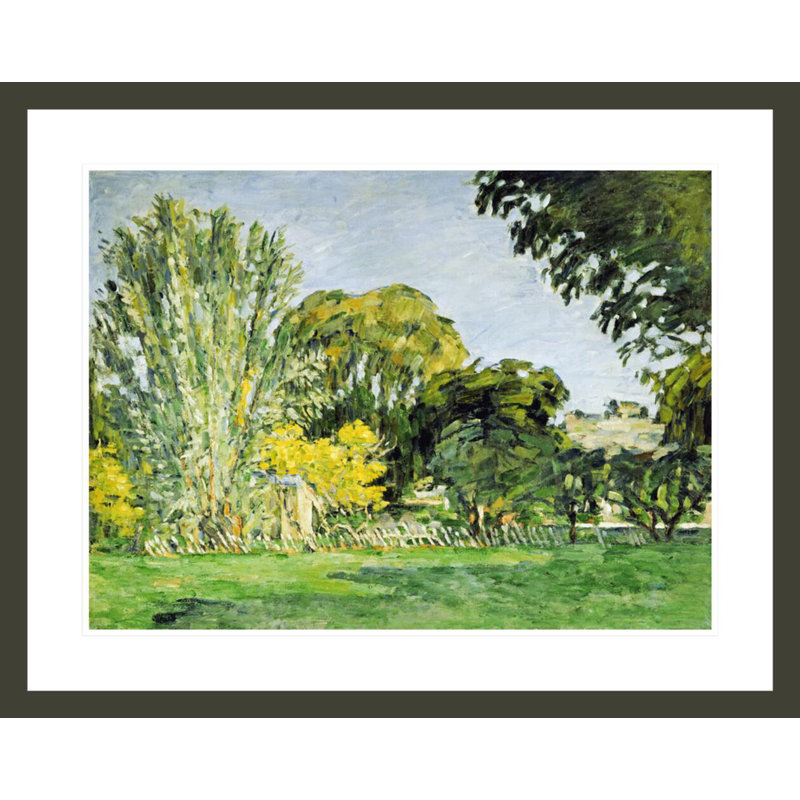 «Trees at Jas De Bouffan» par Paul Cézanne, impression giclée encadrée, H 23,45 po x l 29,5 po