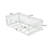Twin Size Floor Bed with High Fence Railings, Rubber Wood Kids Floor Bed with Safety Guardrails, 6 Slats, No Door,White-204681979