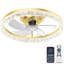 Ventilateur de plafond à profil bas 20 "à intensité variable avec lumières et télécommande en or-326523903