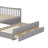 Full-Size Wooden Captain's Daybed With Twin Trundle And Three Storage Drawers-1388648862