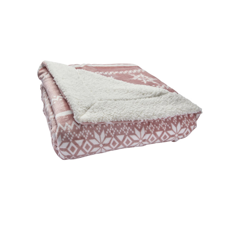 Kaulton Hand Woven Throw Blanket, Pink