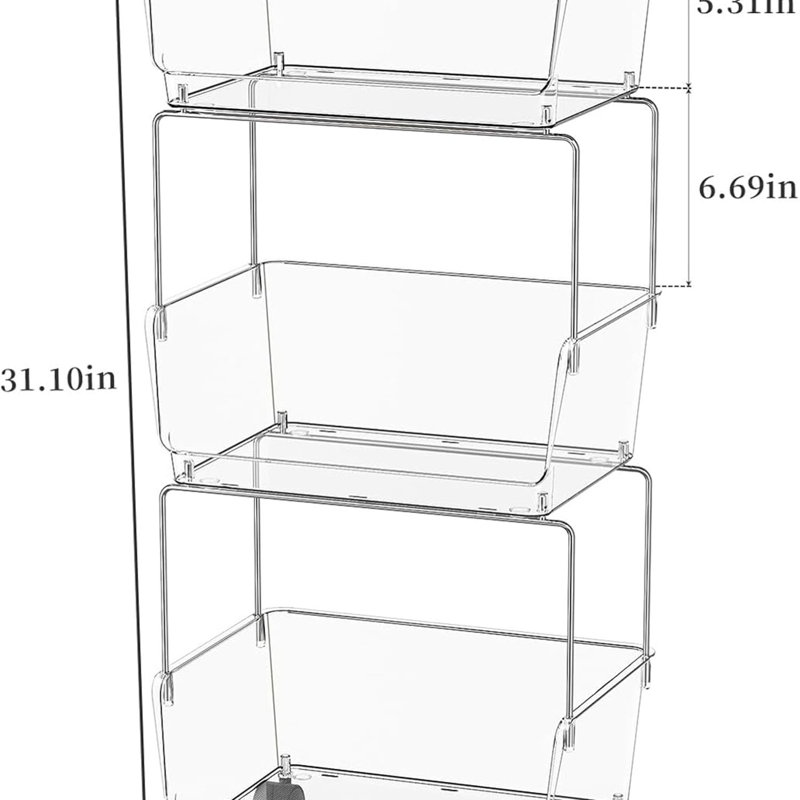 Organizer With Lockable Caster Wheels, Utility Organization For