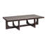 Rectangular Mango Wood Coffee Table With Cross Trestle Base In Black