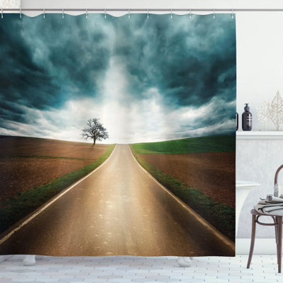 Inspirational Shower Curtain with Hooks Included
