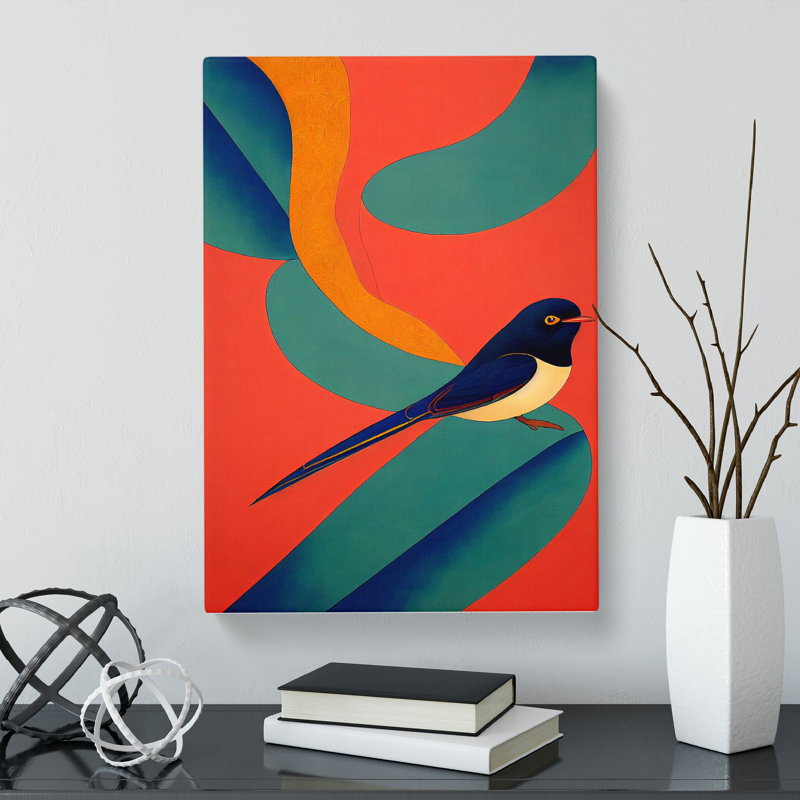 Parimal Swallow Bird Abstract Vol.5 - Wrapped Canvas, 50cm H x 35cm W x 3cm D