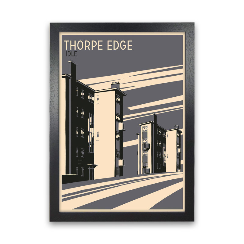 Thorpe Edge, Idle Portrait by Richard O'Neill - Print, 63cm H x 46cm W x 3cm D, Black Framed