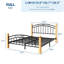 Structure de lit avec tête de lit, structure de lit plateforme simple avec lattes de bois, aucun sommier nécessaire-928912519