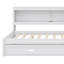 Lit de jour en bois avec tablettes de rangement, USB, DEL et lit gigogne-882983233