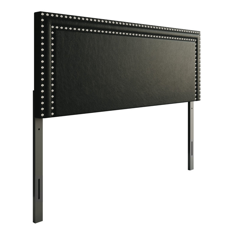 Iwar Upholstered Headboard, Twin, Black