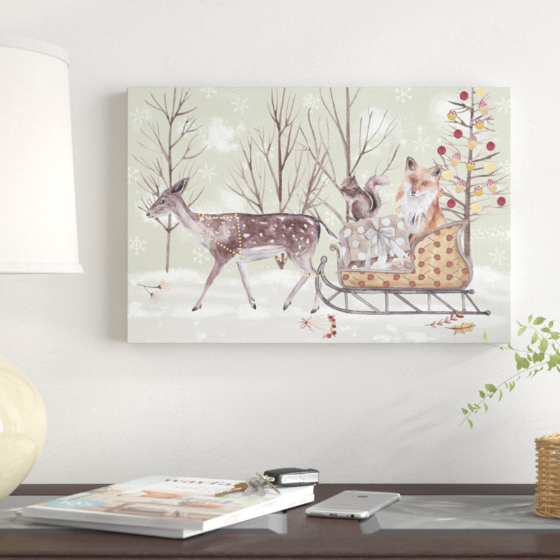 « Christmas Time collection A » par Melissa Wang-impression d’art graphique sur toile tendue, H 12 po x l 18 po