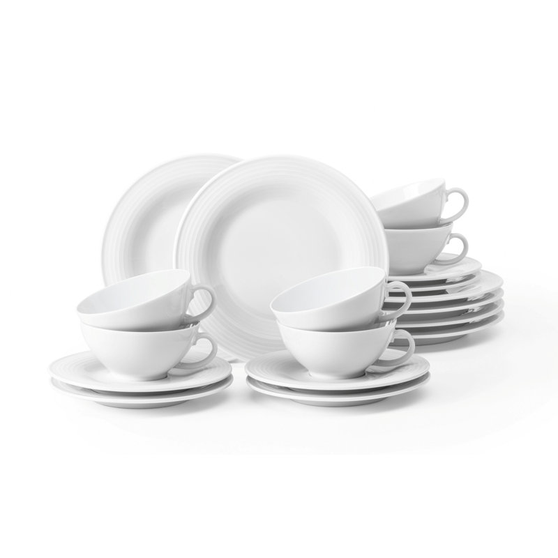 Beat Teacup & Saucer, White