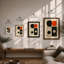 Quadrant Circles Mid-Century - Framed Print-198415751-198415747