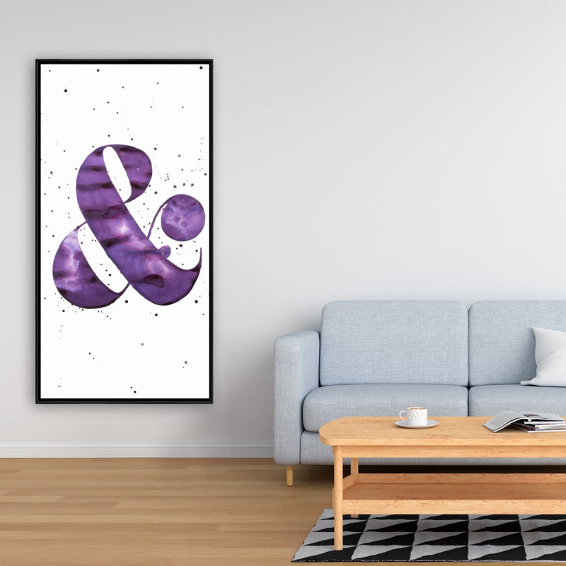 Ampersand Purple Print On Canvas, H 48 po x l 24 po