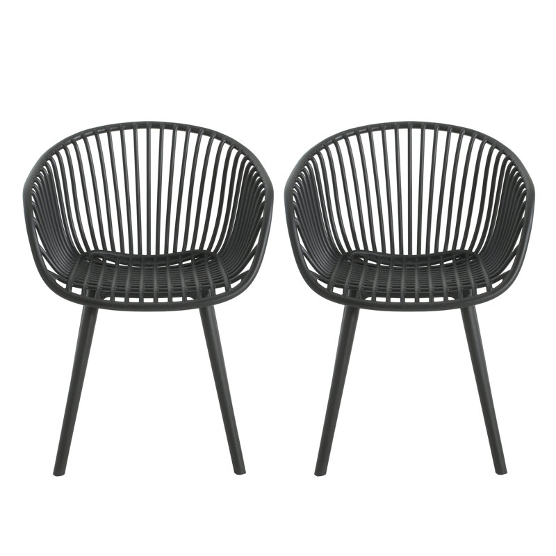 Chaise Mykonos (ensemble de 2), Noir