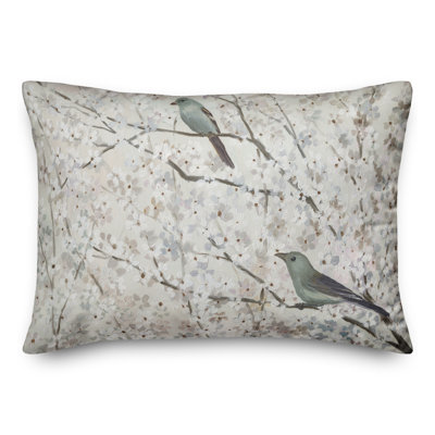 Blossoms Birds 3 No Pattern And Not Solid Colour Pillow