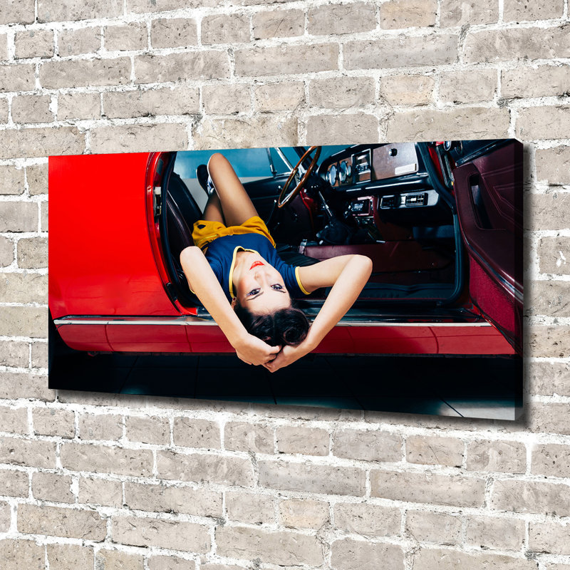 A Woman In The Car - Print, Canvas, 70cm H x 140cm W x 2cm D