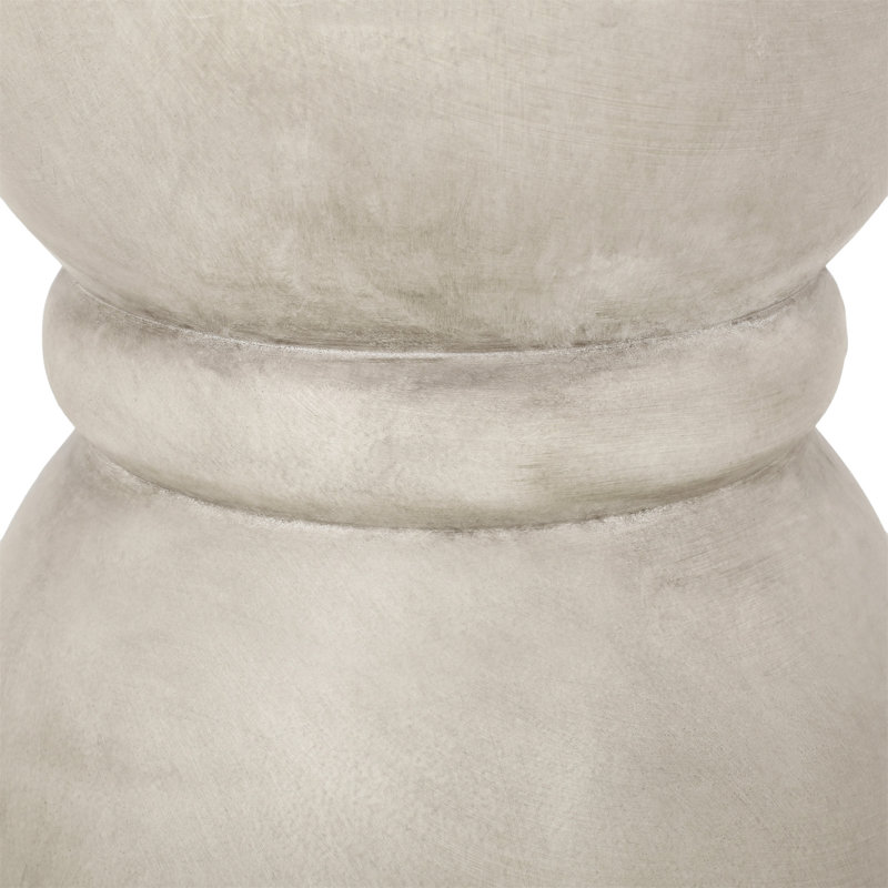 Doggerville Round Concrete Outdoor Side Table , 13.5'' in. W 13.5'' in. D