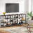 70.9 Inches Industrial Console Table With 4 Tier Wood Shelves For Narrow Entryways And Hallways, Rustic Style