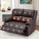 53.1'' Faux Leather Reclining Loveseat with Massage&Heat Function