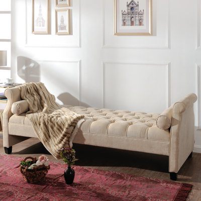 Abigayle Polyester Blend Upholstered Bench