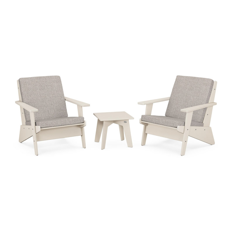Ensemble 3 pièces Riviera Modern Lounge, Tweed usé, Sable