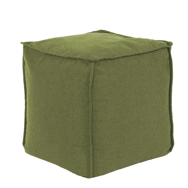 Montano Upholstered Pouf, Moss