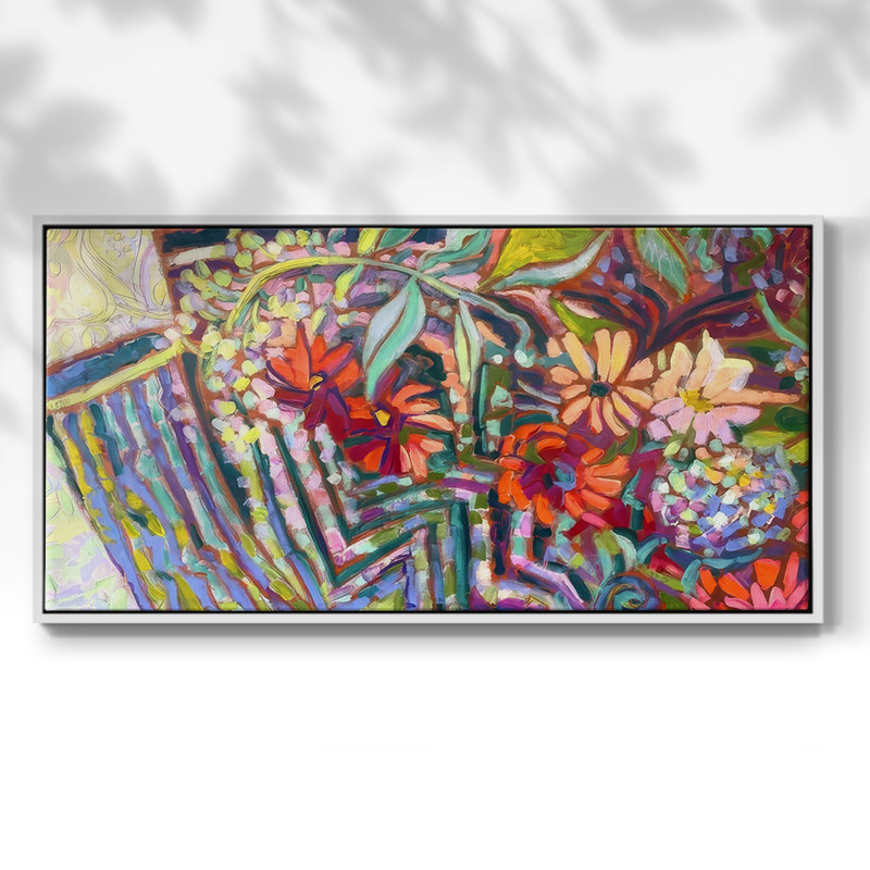 Impression sur toile encadrée, H 21 po x l 41 po, Blanc