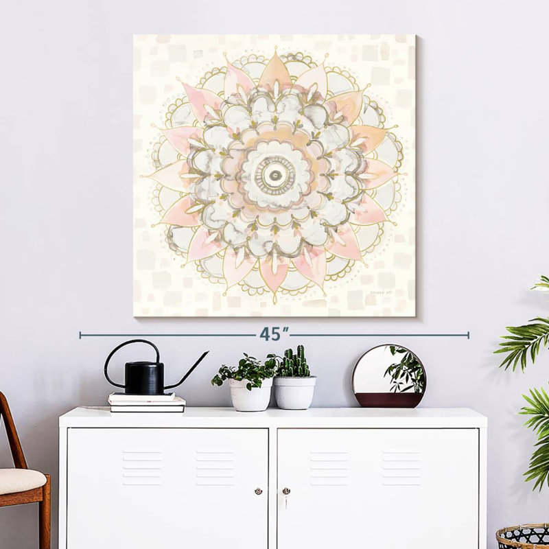 Kerner Modern Mandala Square Champagne, 33" H x 33" W