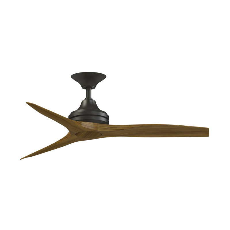 Spitfire 48 inch Indoor/Outdoor Ceiling Fan - Dark Bronze with Koa blades, Dark Bronze, Koa