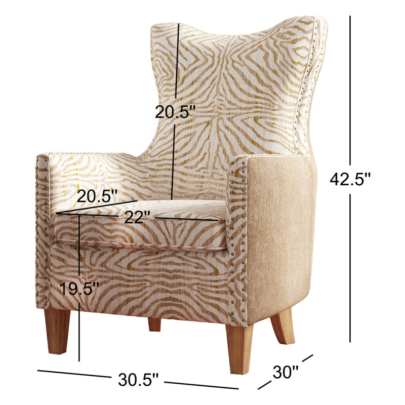Fauteuil en polyester de 30,5 po Dragojla